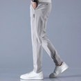 thumbnail image 3 of Men\'s Golf Trousers Quick Drying Long Comfortable Leisure Trousers With PocketsLight Gray32, 3 of 5