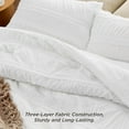 thumbnail image 4 of Tufted Boho Comforter Set King Size -  White  Boho Bedding Comforter Set, 3 Pieces Farmhouse Shabby Chic Embroidery Bed Set, Gifts for Woman, Soft Jacquard Comforter for All Seasons, 4 of 12