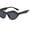 Black frame black gray film, variant on Womens Triangle Sunglasses Fashion Cat Eye Frame with UV400 Protection Stylish Sun Glasses for Ladies and High Visible