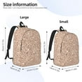 thumbnail image 3 of Yiaed Beige Sparkling Glitter Print Backpack, Premium Laptop Backpack, Travel Backpack for Women, Lightweight Backpacks, Comfortable Back Pack-Medium, 3 of 5