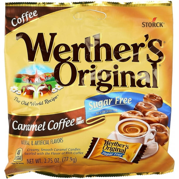 2 Pack Werthers Original Sugar Free Caramel Coffee Hard Candy 2.75 oz