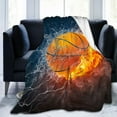 thumbnail image 2 of Cool Basketball Fun Ball Throw Blanket Super Soft Warm Bed Blankets Boy Bedding for Couch Bedroom Sofa Office Car, All Season Cozy Flannel Plush Blanket for Girls Boys Adults, 50"X40", 2 of 6