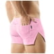 thumbnail image 4 of Pantalones cortos de running lisos para hombre: pantalones de chándal elásticos en la cintura, poliéster, S-XL, 4 of 7