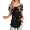 thumbnail image 3 of Pompotops T-Shirt Décontracté à Manches Courtes Imprimé Mode pour Femmes, 3 of 6