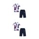 thumbnail image 1 of Jumpingount Ropa para niños Traje de verano Camisas para adolescentes Pantalones Piel Cierre de algodón Exquisito Escuela al aire libre Lavable Púrpura 110cm 2piezas, 1 of 6
