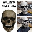thumbnail image 4 of Cubierta de cara de calavera de cabeza completa Hel-met H-alloween Party Prop Espeluznante casco de esqueleto con mandíbula móvil, 4 of 8