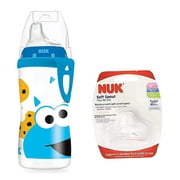 NUK Sesame Street Active Sippy Cup, 10oz, with extra Replacement Silicone Spout