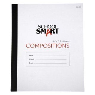 School Smart Bright Blank Books, Assorted Colors, 24 Sheets, Pack of 10 