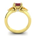 thumbnail image 4 of 2.50 Carat New Round Cut Red Ruby & Citrine Gemstone Bridal Ring for her Solid 18K Yellow Gold Size 5.5 by Diamond-Capitals, 4 of 8