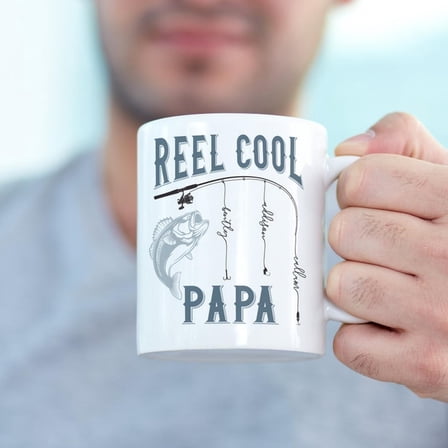 Grandpa coffee mug reel cool papa tea coffee mug fiS1Hing line coffee mug birthday cH1Ristmas fathers day gift 23FD-011-MUG