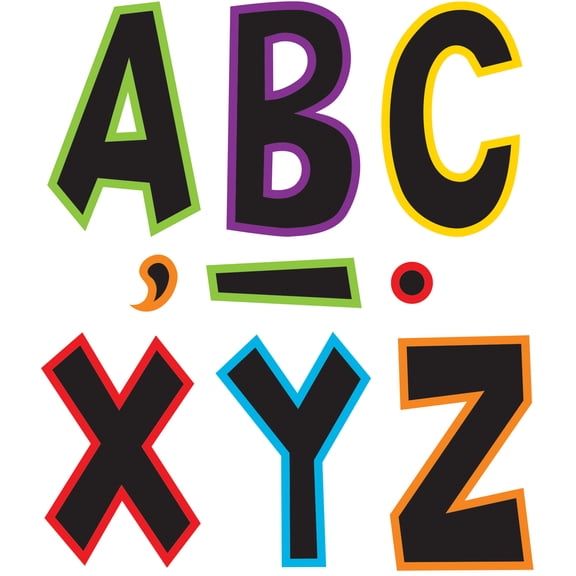 Teacher Created Resources Electric Bright 7-Inch Fun Font Letters, 360 Pieces