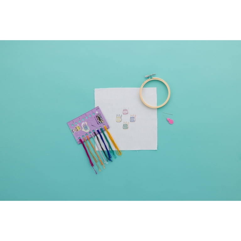 Modern Sampler Embroidery Kit, Paws Adorable Design photo 5