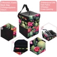 thumbnail image 2 of Cactus Foldable Car Trash Bin with Lid, Leak-Proof Mini Trash Can for Car with Hanging Storage Bag, 2 of 6