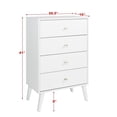 thumbnail image 4 of Home Square 3-Piece Set with 2 Nightstands with Cubby & 4-Drawer Chest in White, 4 of 16
