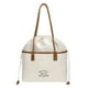 thumbnail image 1 of Bolso de mano coreano para mujer, bolso de lona con cordón y letras, bolsos de hombro (marrón) Likrtyny Para estrenar, 1 of 9