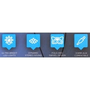 Hype Wired Blue LED Cat Ear Headphones with 3.5mm Jack Plug