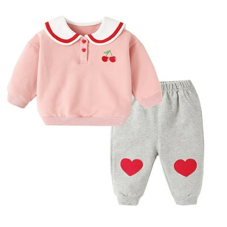

Jdefeg Swaddling Blankets for Babies Girls Children Kids Toddler Baby Girls Cartoon Long Sleeve Sweatshirt Pullover Tops Cute Print Trousers Pants Outfit Set 2Pcs Clothes Sweats Cotton White 100