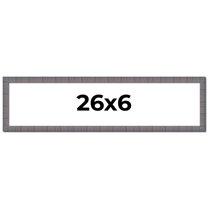 26x6 Frame Blue Kingsley Pewter Solid Wood Picture Frame Width 0.75 Inches |Interior Depth 0.5