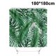 thumbnail image 1 of Cortina de ducha tropical, juego de cortinas de baño de tela de hoja de palma de plátano verde con ganchos decoración de baño lavable a máquina Xemadio 2034905-3, 1 of 8