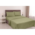 thumbnail image 3 of Royale Linen Striped Bed Sheet Set - Brushed Microfiber 1800 Bedding - 1 Fitted Sheet, 1 Flat Sheet, 2 Pillowcase - Wrinkle & Fade Resistant -4 Piece Damask Stripe Sheet Set (Stripe Sage Green, Full), 3 of 10