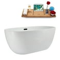 thumbnail image 4 of 59" Streamline N3300BL Soaking Freestanding Tub and Tray With Internal Drain in Matte Black, 4 of 10