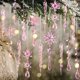 thumbnail image 1 of Adornos navideños con forma de copos de nieve de acrílico rosa OuMuaMua, 32 unidades, 1 of 7