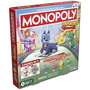 Monopoly Junior Board Game (2026), 2 Games in 1, 2-Sided Board, Preschool Game for Kids 4+
