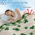 thumbnail image 3 of St. Patrick's Day Cooling Blanket,Lightweight Breathable Summer Throw Blanket with Double Sided Cold Effect,Gnomes Shamrock Farmhouse Plaid Beige Picnic Blankets Bed Sheet for Hot Sleepers 50"x60", 3 of 8