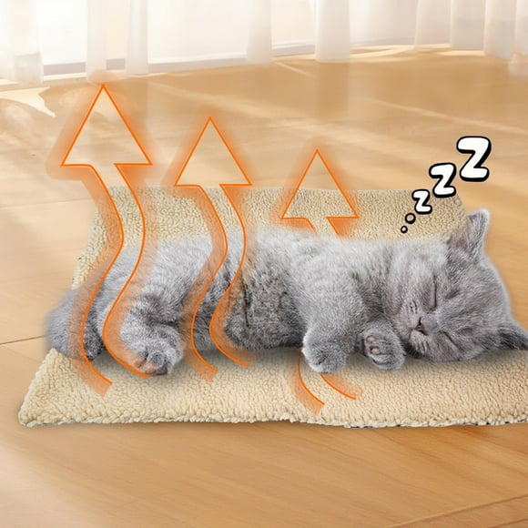 Lit pour Animaux Auto-Chauffant pour Chats et Chiens - Coussin Chauffant Réversible pour Usage Intérieur et Extérieur, Économe en Énergie, Lavable, 2 Tailles, Tissu Confortable pour Animaux