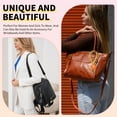 thumbnail image 6 of Leather Wristlet Keychain, Cute Car Key Chain Practical Bracelet Key Chain Flower Phone Wrist Strap for Phone Lanyard, Burgundy, 6 of 7