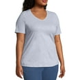 thumbnail image 4 of JMS by Hanes Women's Plus Size Short Sleeve V-Neck Tee, 4 of 5