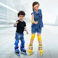 thumbnail image 2 of Adjustable Inline Skates avec Roues Lumineuses pour Enfants et Adultes Inline Skates avec Ensemble d'Équipement de Protection Genouillères Coudières Casque Accessoires de Patinage, 2 of 7