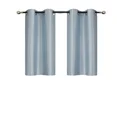 thumbnail image 3 of Gorgeous Home Linen D24 Slate Blue 2-Piece Short Half Window Blackout Curtains, 3 of 5