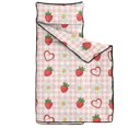 thumbnail image 2 of Strawberry and Heart Pink Pattern Teens Toddler Nap Mat with Pillow, Sleeping Mat Bag for Preschool Daycare 51"x22", 2 of 6
