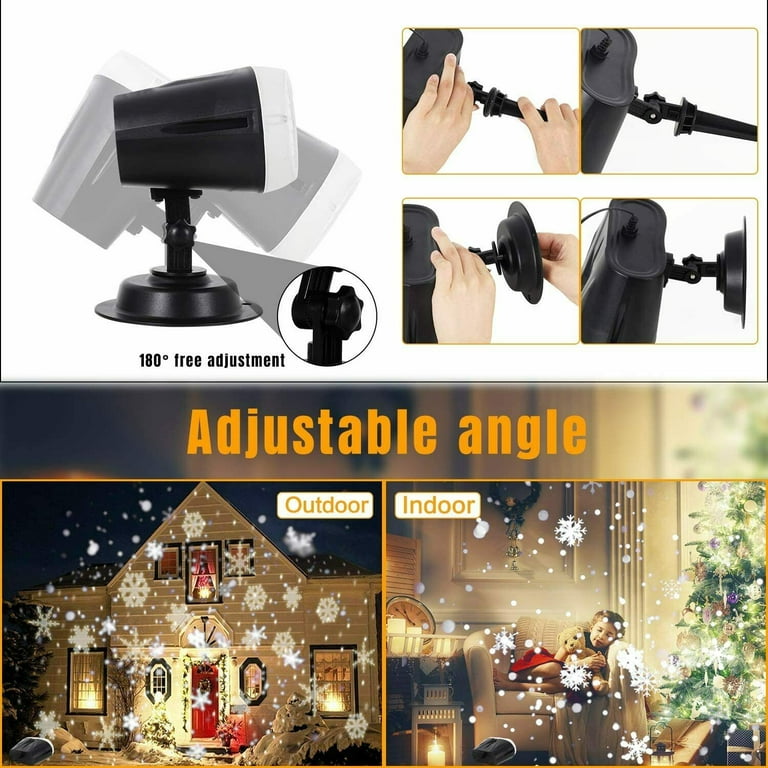 Christmas Led Projector W/ Cardinals Plastic Snowflakes 132626, 1