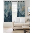 thumbnail image 2 of Teal Blackout Curtains for Bedroom/Living Room, Thermal Insulated Kitchen Curtains, Modern Contemporary Abstract Art Grommet Darkening Window Treatment Drapes 52"x63"x2, 2 of 8