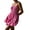 Pink, variant on Musuos Women Backless Casual Summer Dress Solid Color Sleeveless Ruffled Party Dress for Cocktail Beach Club Streetwear
