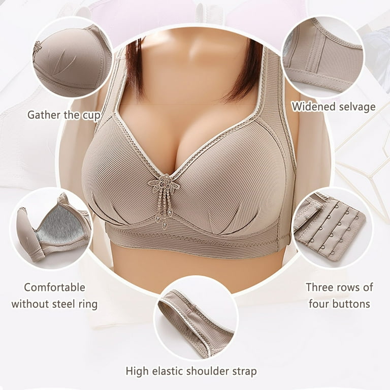 Eashery Under Outfit Bras For Women Fashion Deep Cup Bra Hides Back Full  Back Coverage Bra Bra with Shapewear Incorporated Plus Size Push Up Sports
