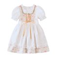 thumbnail image 6 of Mepaouo Girls German Dirndl Dress Oktoberfest Bavarian Outfit Set Kids Country Apron Maid Skirt White, 6 of 9