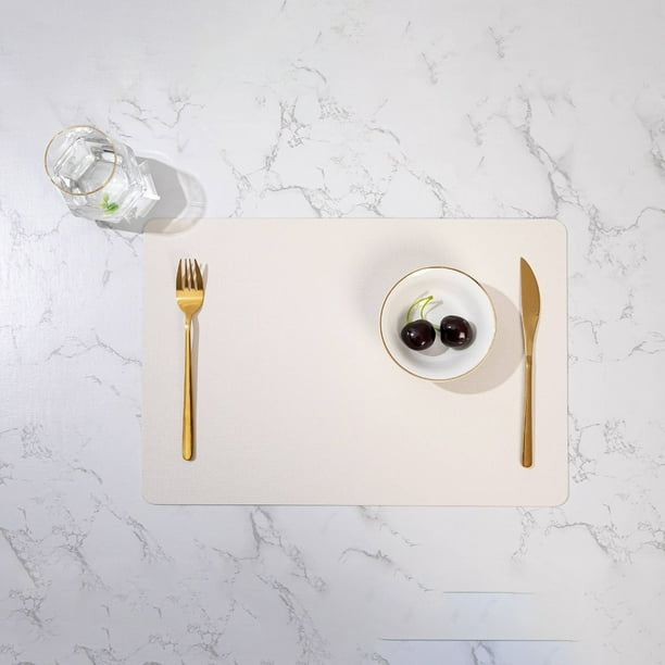 Decoración del hogar, decoración de habitaciones, decoración de paredes, camino de mesa moderno y hermoso, manteles individuales de cuero de doble cara, estilo occidental, tapetes aislantes del calor