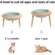 thumbnail image 4 of Ceramics Cat Bowl Adjustable Cat Food Bowl Kitty Bowl Raised Tilted Cat Water Bowl Pet Supplies Slanted Elevated Cat Bowl (300ml, Light Green), 4 of 4