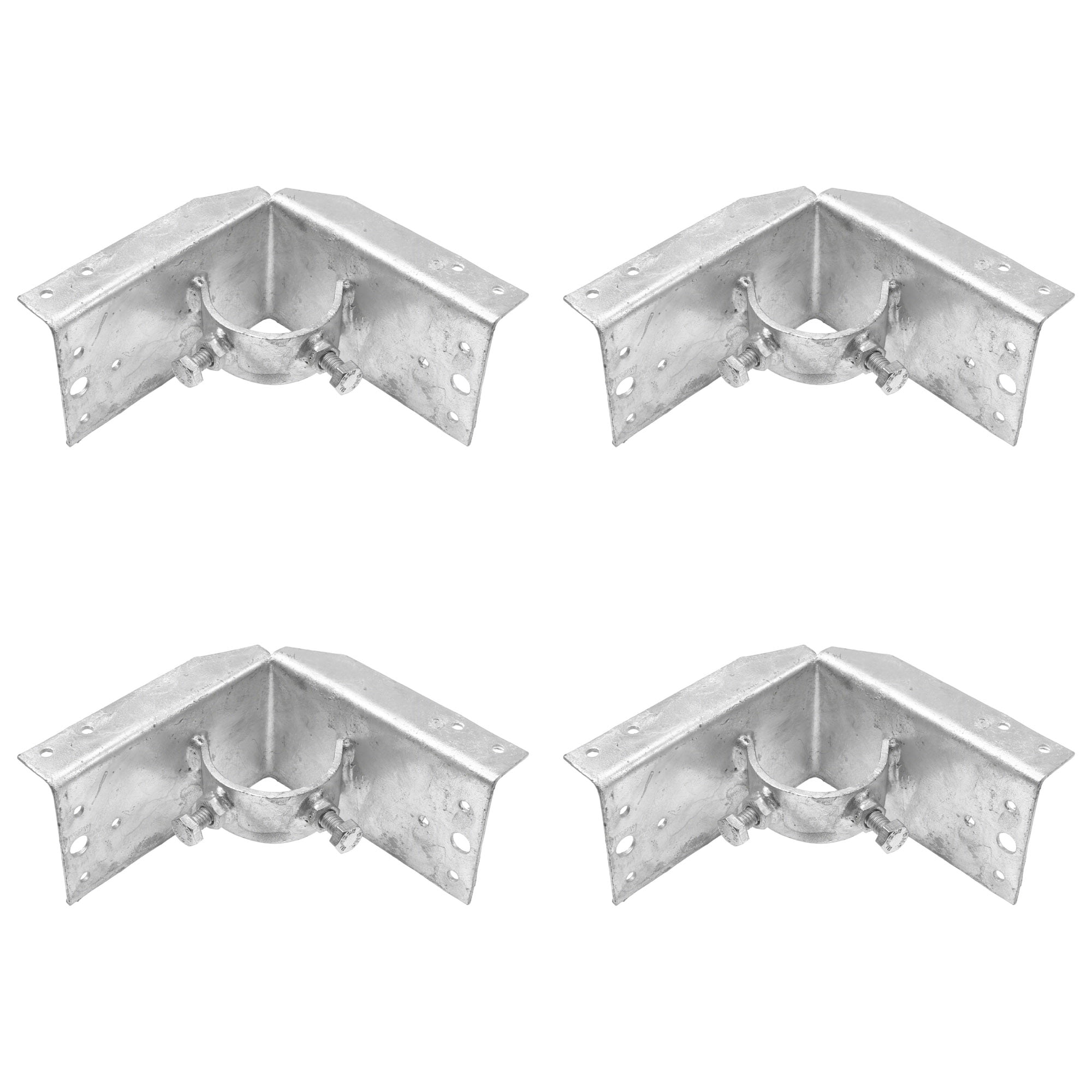 Plum Fittings Chain Link Fence 2" (1 7/8" OD) x 6" Wood to Steel Post