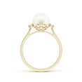 thumbnail image 2 of Angara Freshwater Cultured Pearl Ring with Diamond Accents in 14K Yellow Gold for Women | June Birthstone Jewelry for Her, 2 of 8