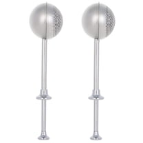 2 PCS Flour Sifter, Stainless Steel Flour Sifter for Baking, One Handed Operation Baking Sifters, Great Flour Sieve Bakers Dusting Wand for Quick Sifting Cakes and Spices, Silver