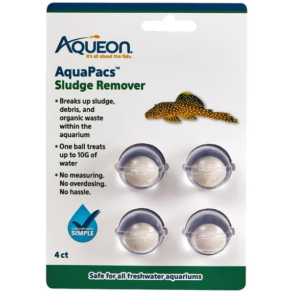 6 Pack Aqueon AquaPacs Sludge Remover [Bulk Aquarium Supplies, New Aquarium Supplies, Aquarium Bio Additives, Aqueon] 24 count (6 x 4 ct)