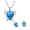 Blue, variant on Tortoise Multicolor Set Pendant Stud Clavicle Chain Ladies Turtle Jewelry Set