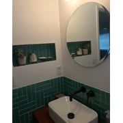 Frameless Round Beveled Mirror