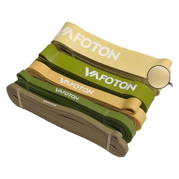 VAFOTON Anti-Slip Fitness Exercise Band Set with Carry Bag and Instructions 5-Piece