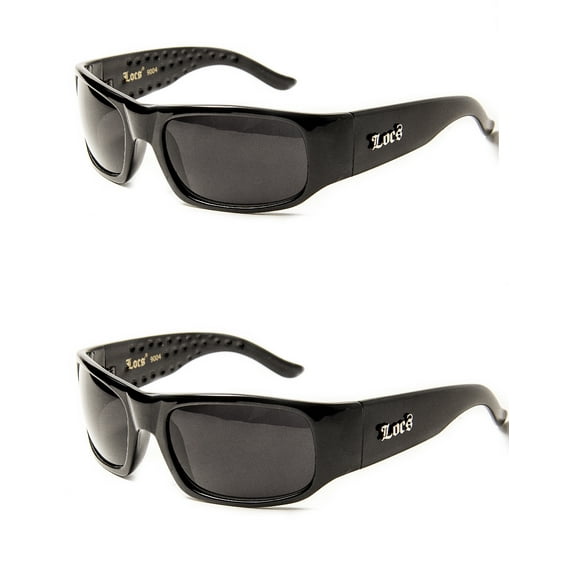 2 Pack LOCS Hardcore 9004 Gangster Sunglasses Classic Biker Designer Eyewear