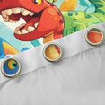 thumbnail image 4 of Feelyou Cute Dino Family Curtains Pack of 2 (42x84 Each) for Kids, Happy Jungle Animal Curtains Blackout, Blue Green, 4 of 6